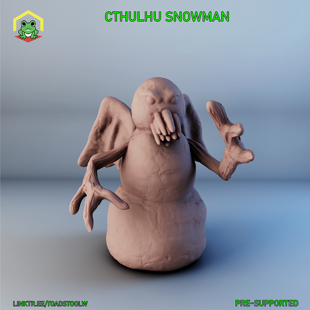 Cthulhu Snowman by The Toadstool Weaver