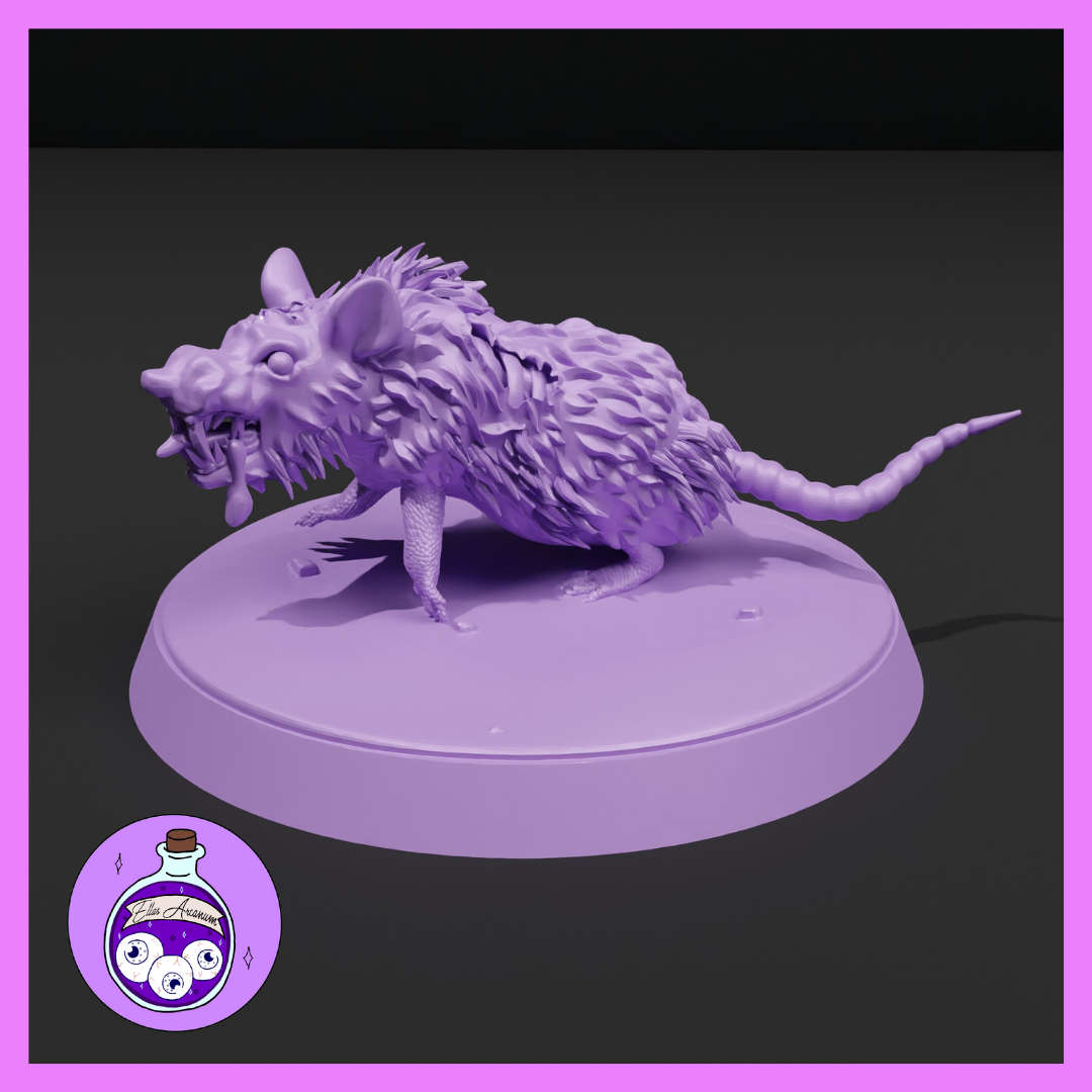 Cursed Goliath Rat 1 by Ella's Arcanum Minis