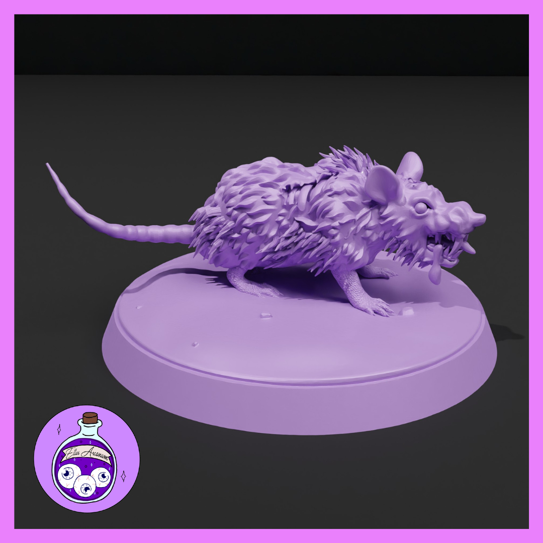 Cursed Goliath Rat 3 by Ella's Arcanum Minis