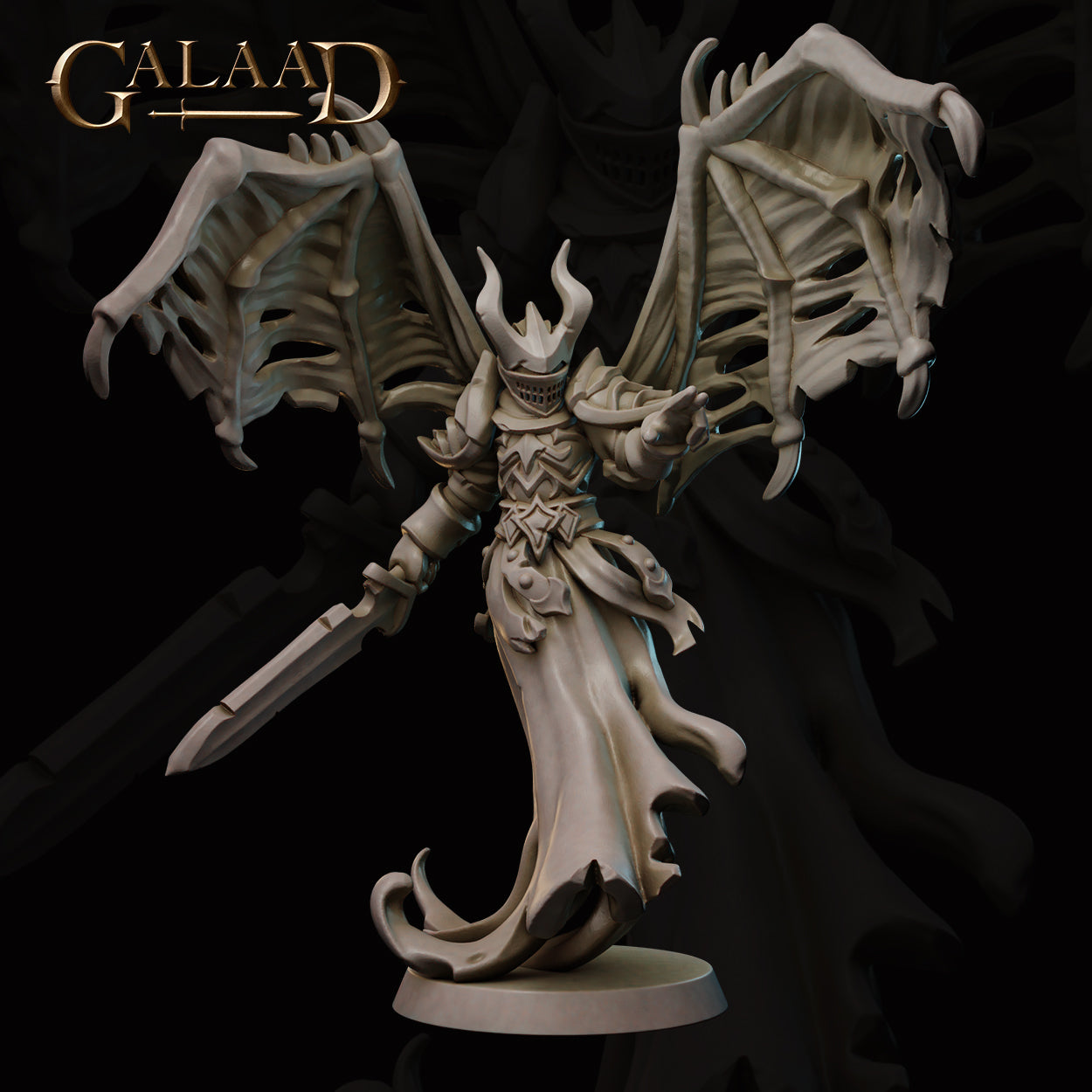 Winged Demon Knight 01 by Galaad Miniatures