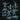 Digital render of all six Soldiers of Persephone miniatures by Witchsong Miniatures, displayed together in teal-grey resin. Six skeletal undead warriors in varied poses: pose 1 holds a longsword and axe aloft, pose 2 lunges forward with dual blades, pose 3 swings a spear and machete, pose 4 advances with shield and sword, pose 5 crouches with twin swords, and pose 6 strides forward bearing a large axe. Each mini stands on a detailed rocky base at 32mm scale.