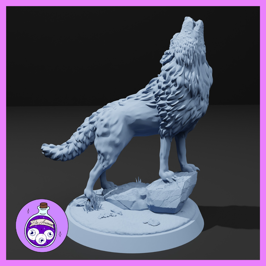 Dire Wolf Howling by Ella's Arcanum Minis