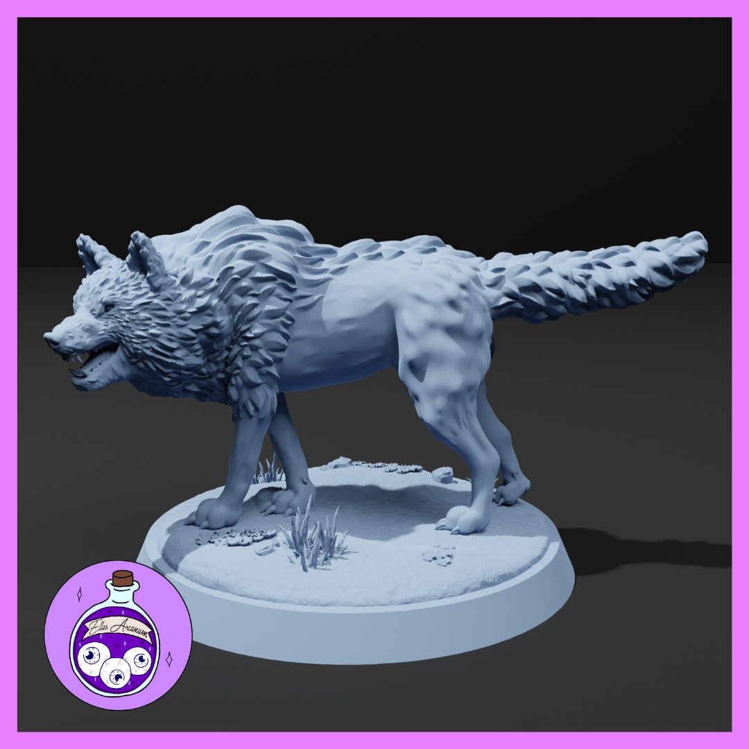 Dire Wolf Snarling by Ella's Arcanum Minis