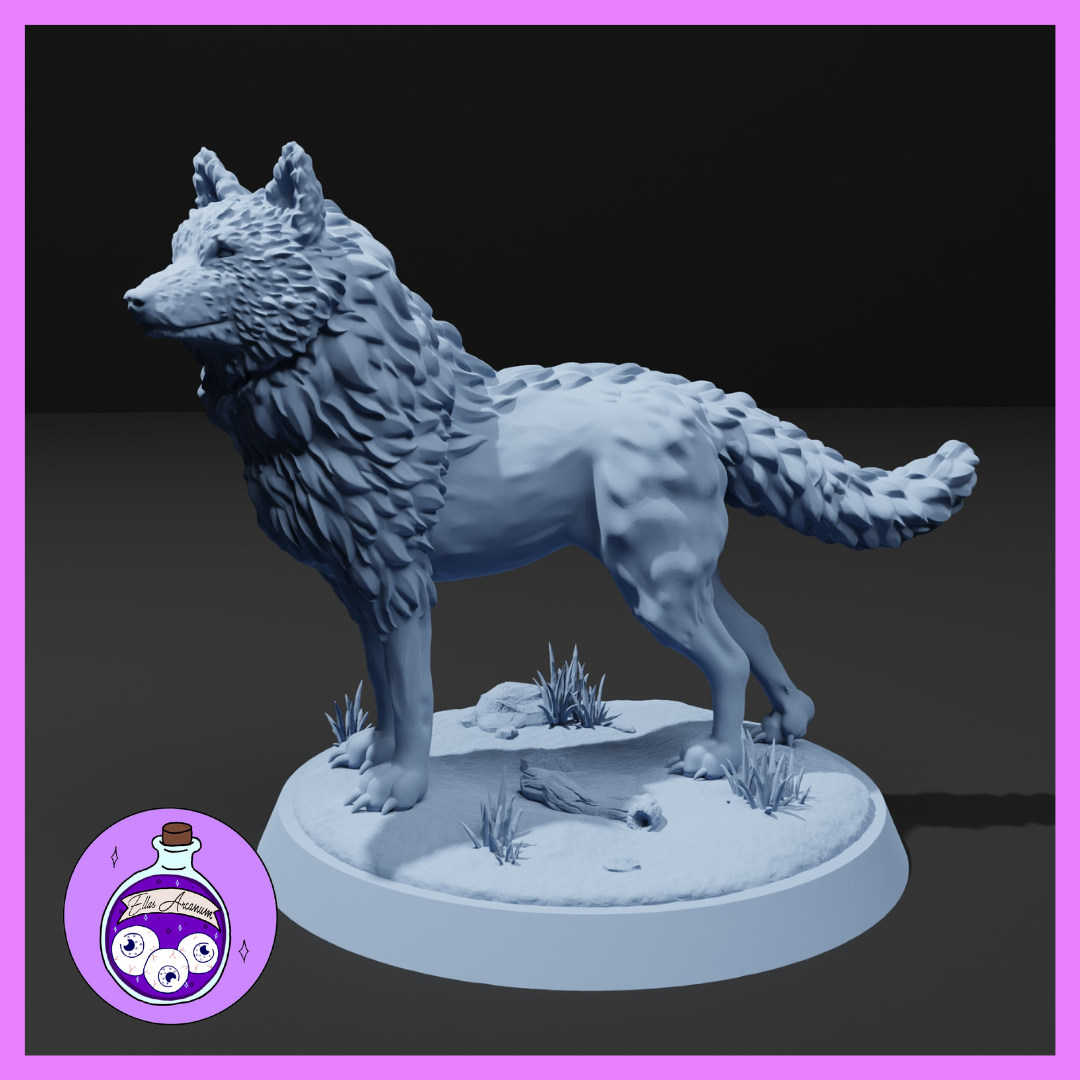 Dire Wolf Standing by Ella's Arcanum Minis