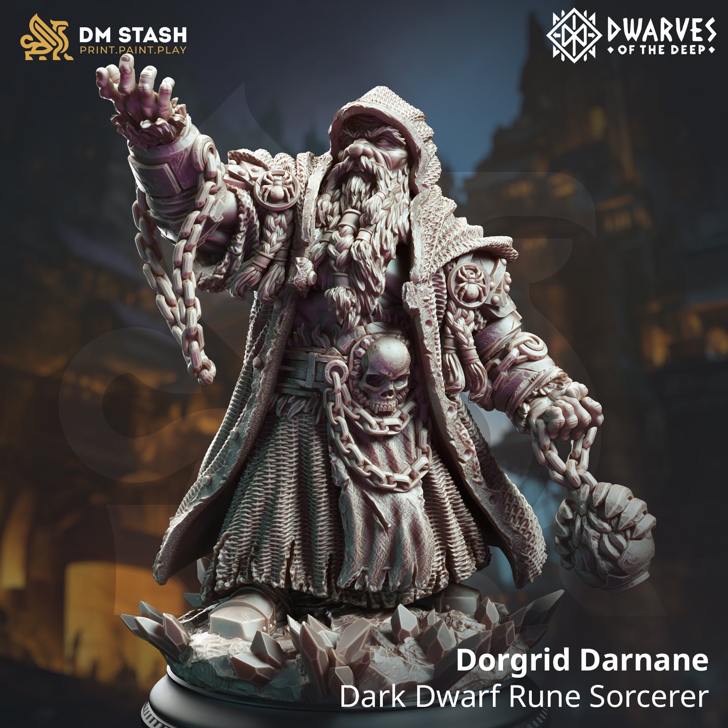 Dark Dwarf Rune Sorcerer (Dorgrid Damane) by DM Stash