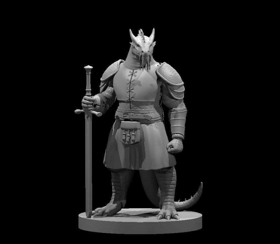 Dragonborn Fighter w/ Greatsword in Kilt by MZ4250