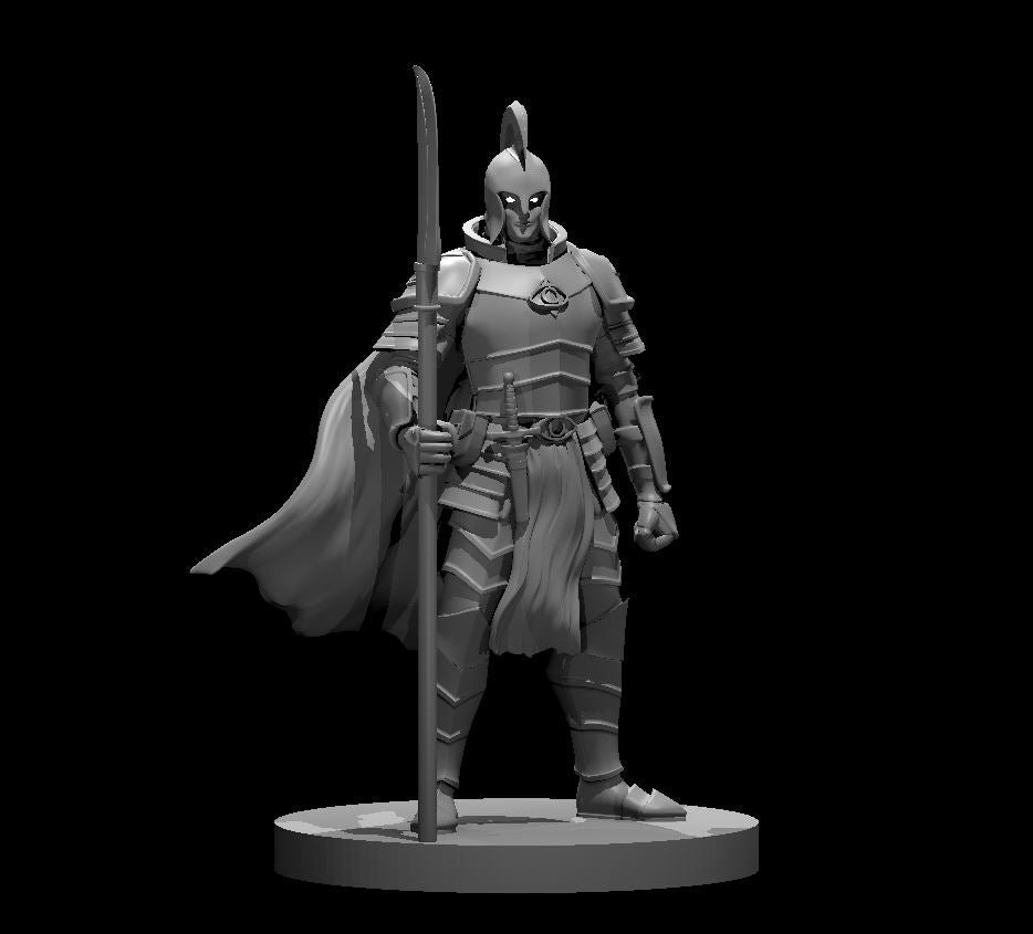 Elf Male Paladin 3 w/Glaive by MZ4250
