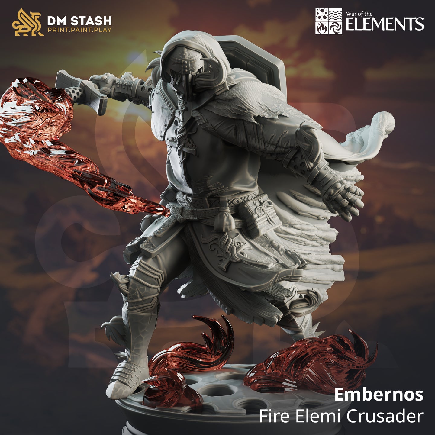 Fire Elemental Crusader (Embernos) by DM Stash