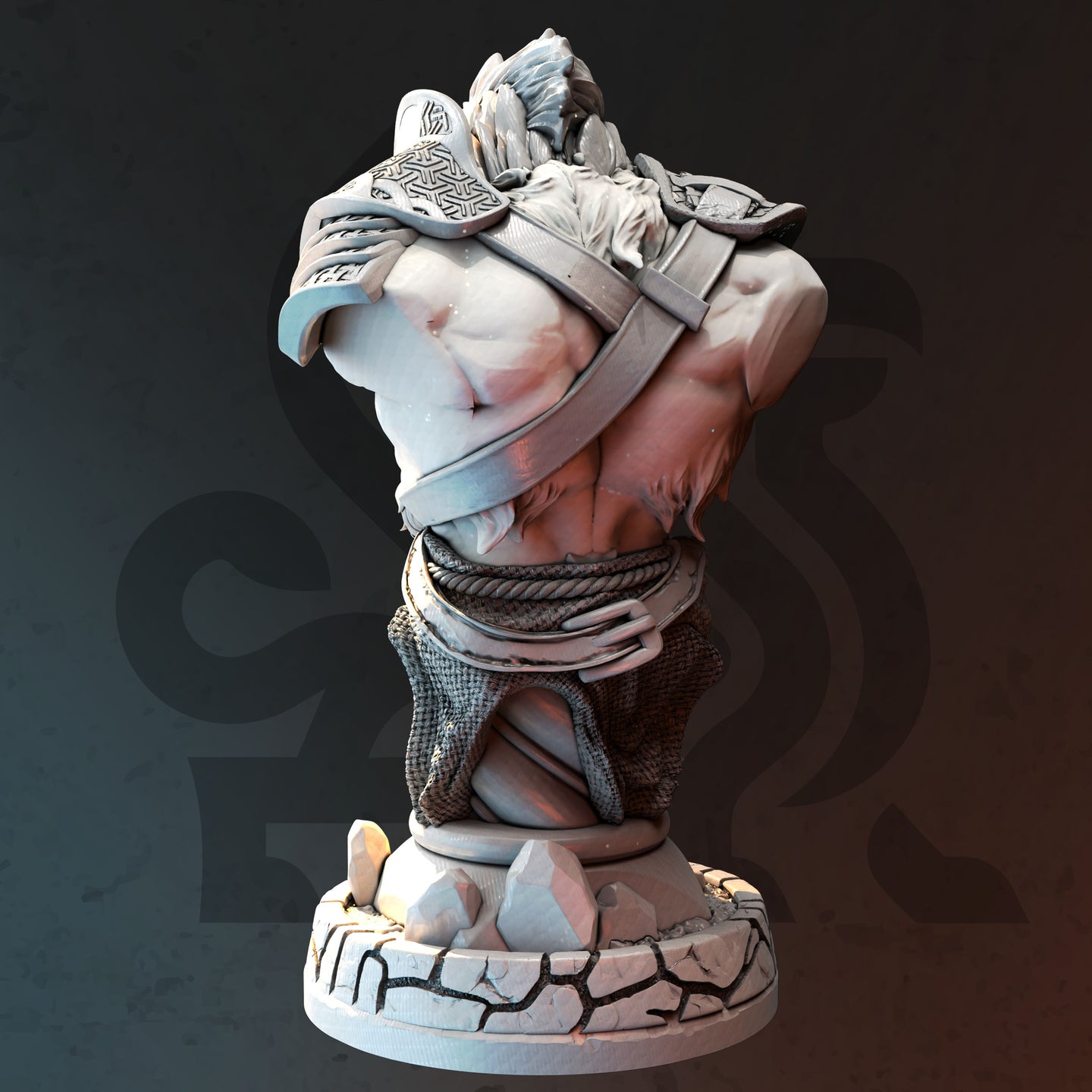 Leonin Barbarian (Ezeqial) Bust  by DM Stash