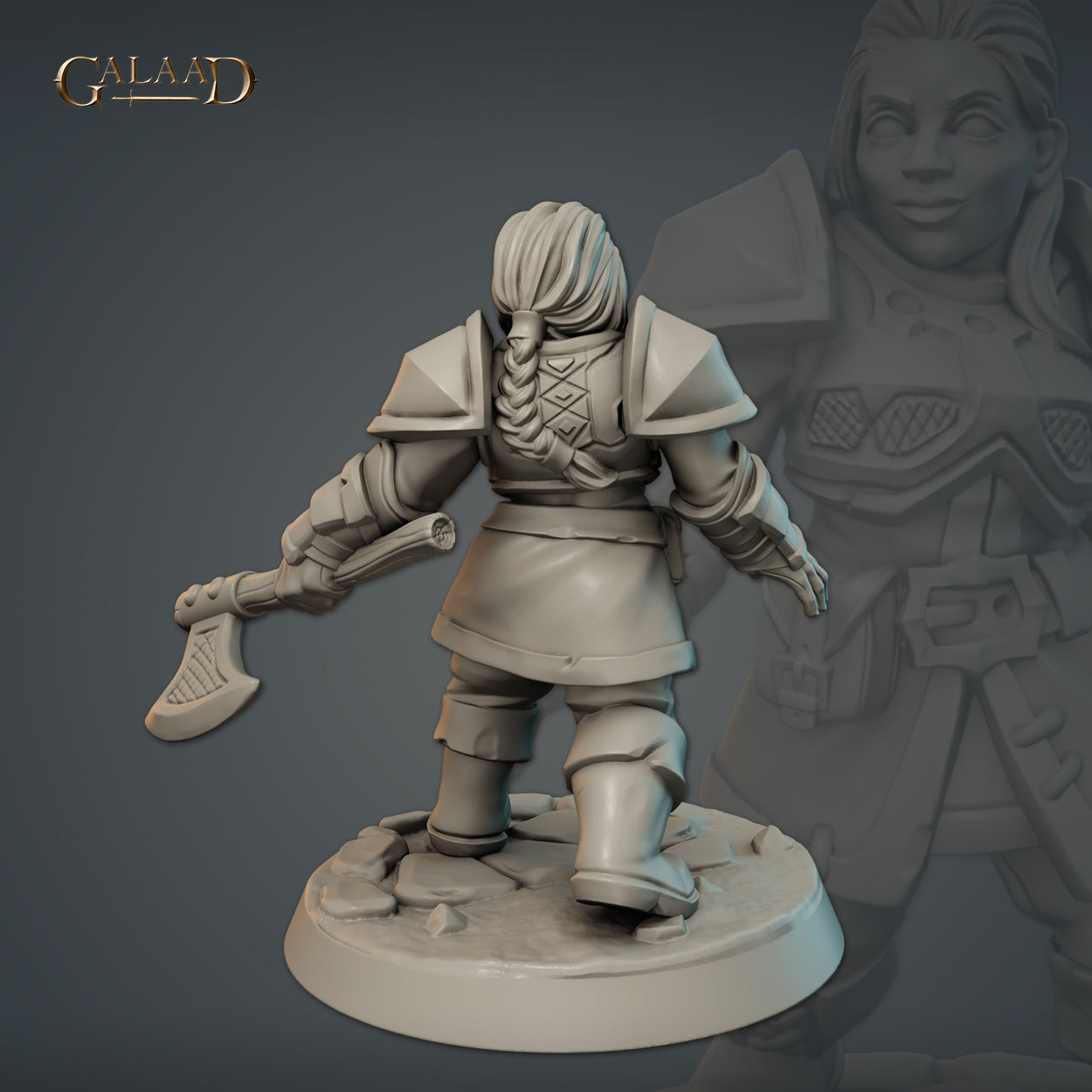 Female Dwarf 01 by Galaad Miniatures
