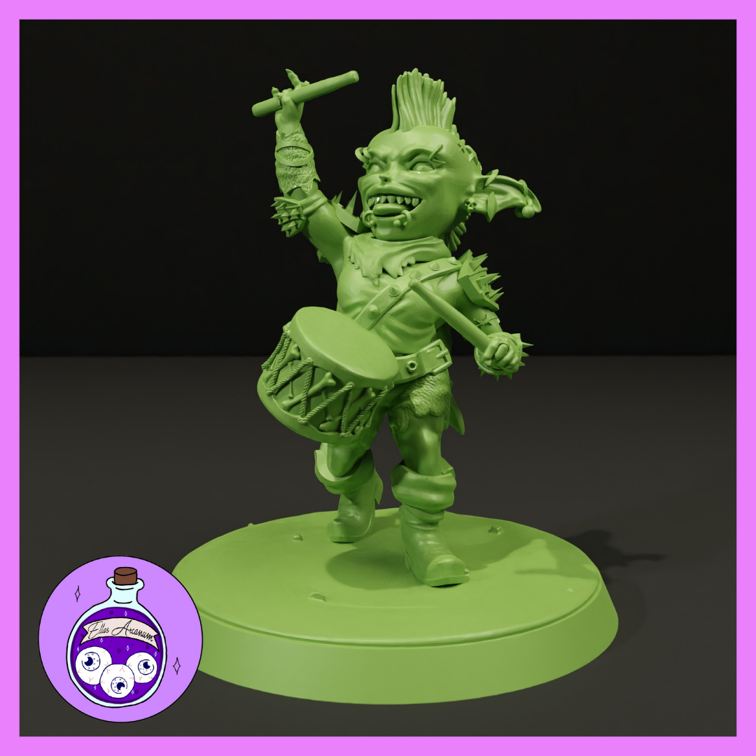 Female Goblin Drummer by Ella's Arcanum Minis