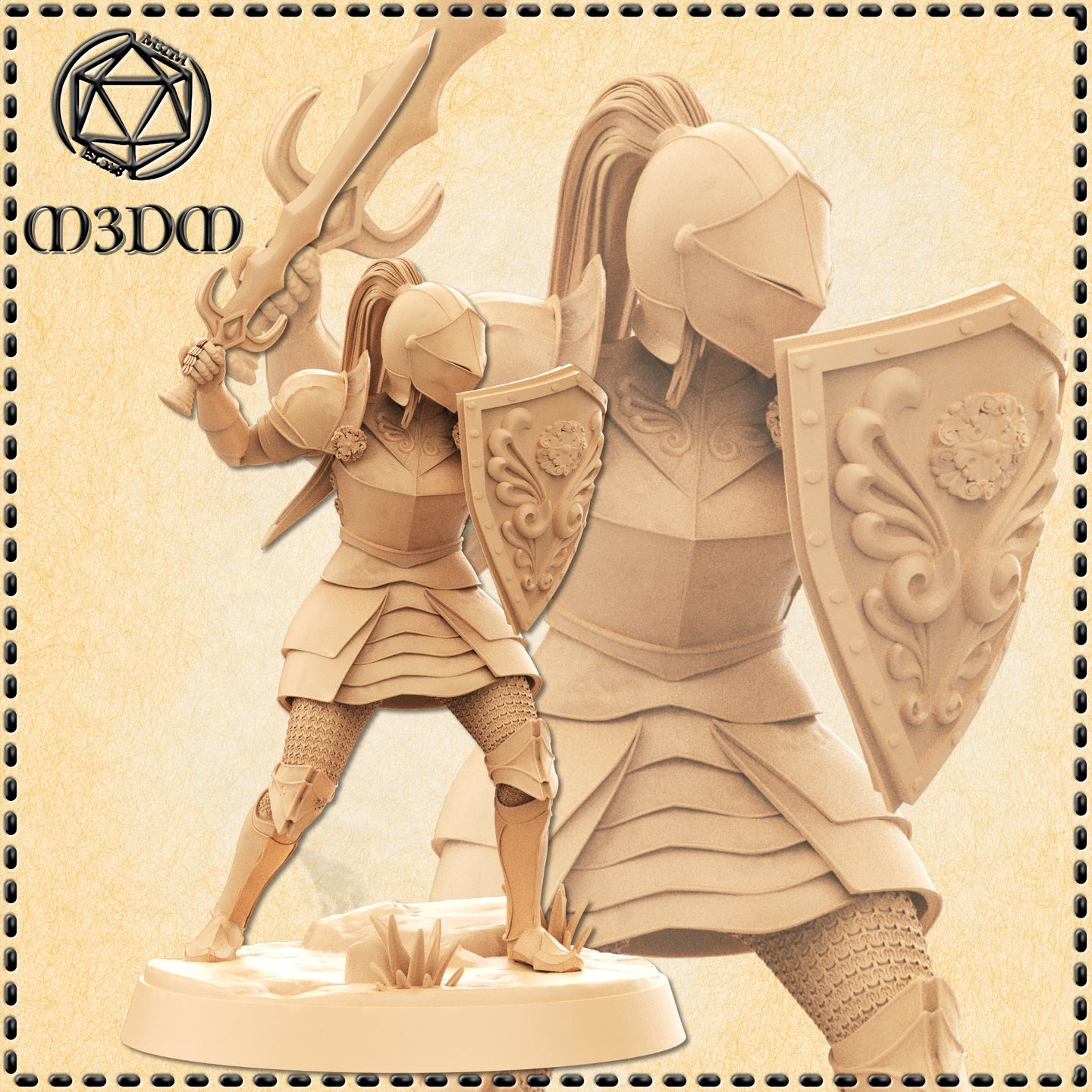 Female Knight Action by Mia Kay M3DM