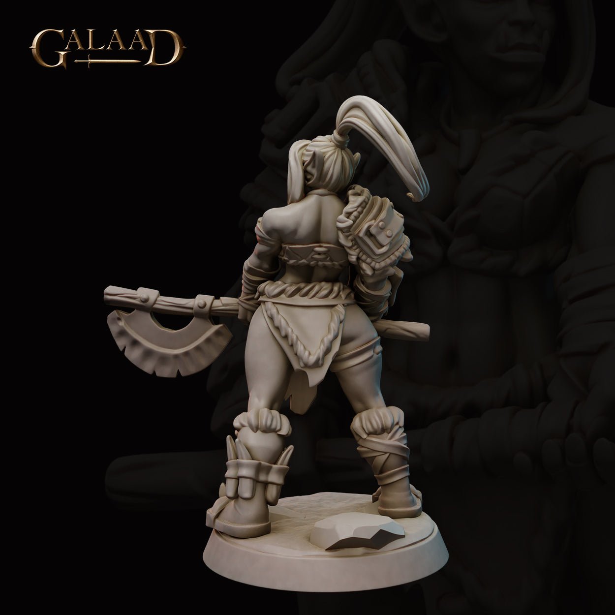 Female Orc Warrior 02 by Galaad Miniatures