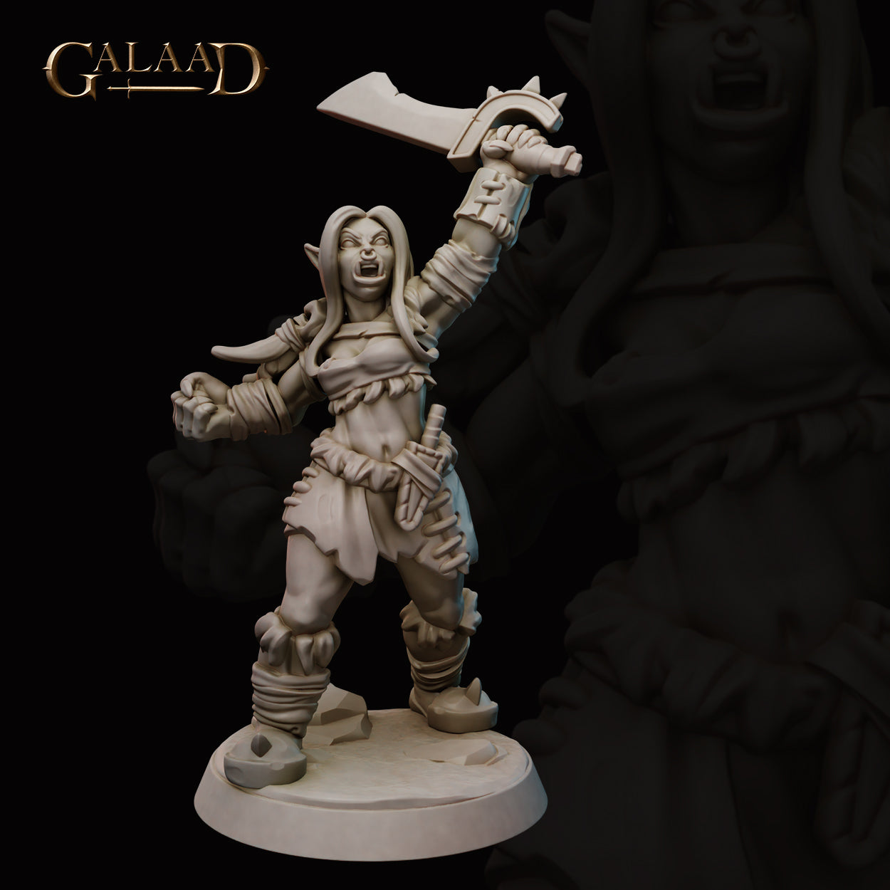 Female Orc Warrior 03 by Galaad Miniatures