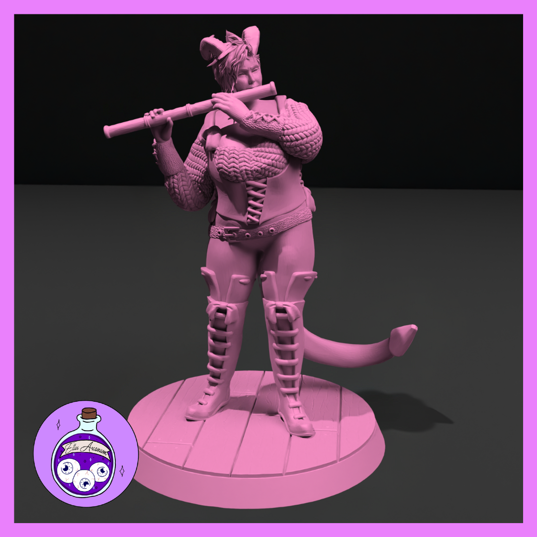 Female Tiefling Bard Flute by Ella's Arcanum Minis