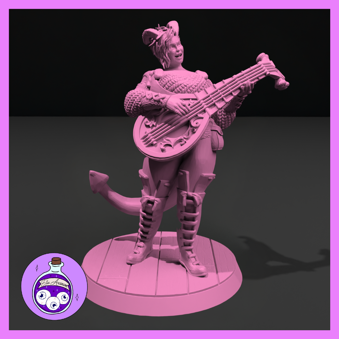 Female Tiefling Bard Lute by Ella's Arcanum Minis