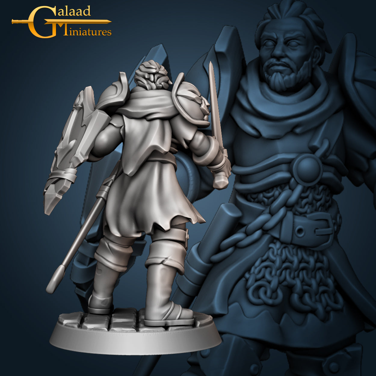Human Fighter Rendal 01 by Galaad Miniatures