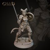Female Tiefling Knight 01 by Galaad Miniatures