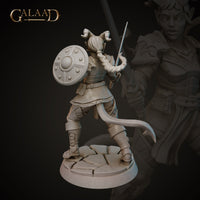Female Tiefling Knight 01 by Galaad Miniatures
