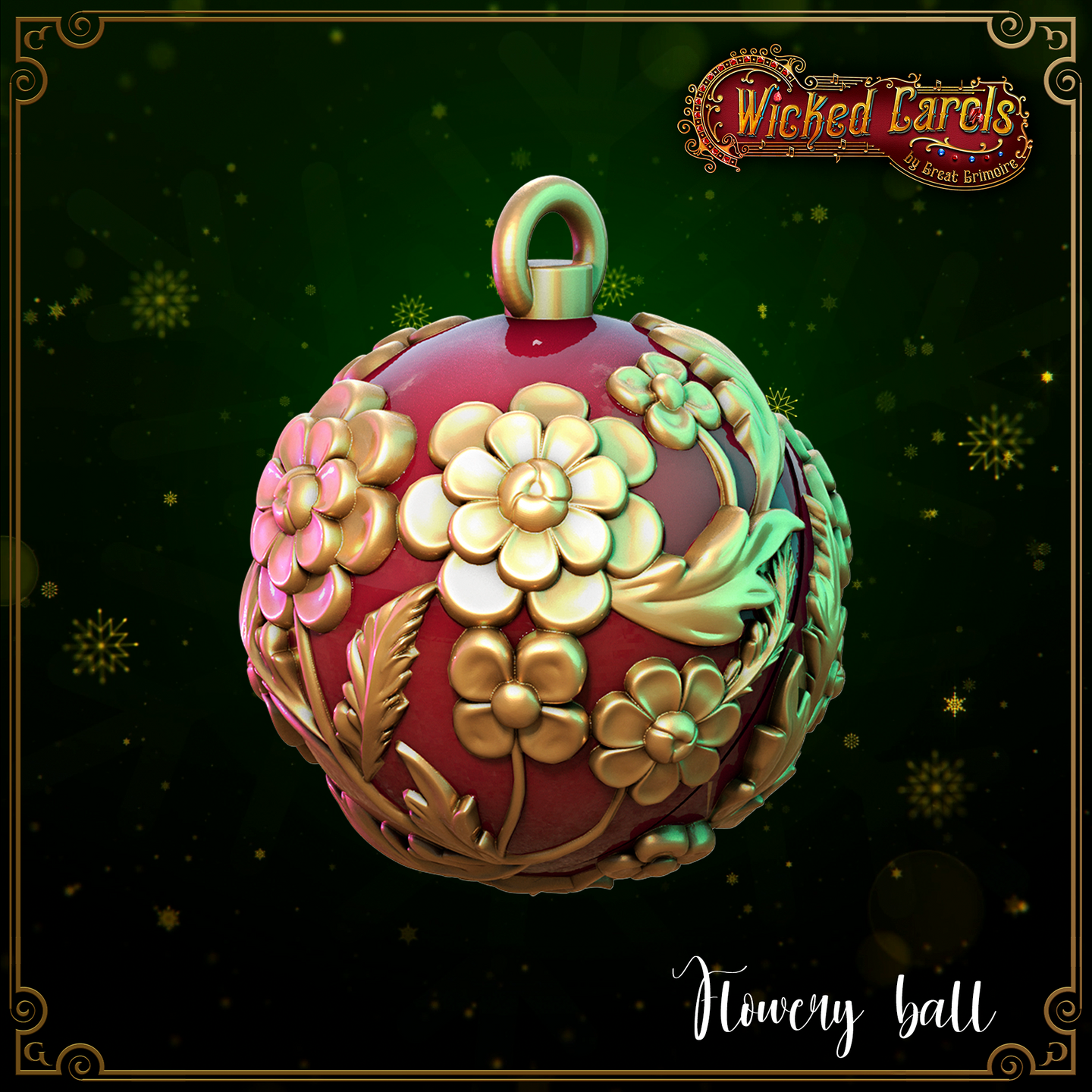 Flowery Xmas Bauble by Great Grimoire