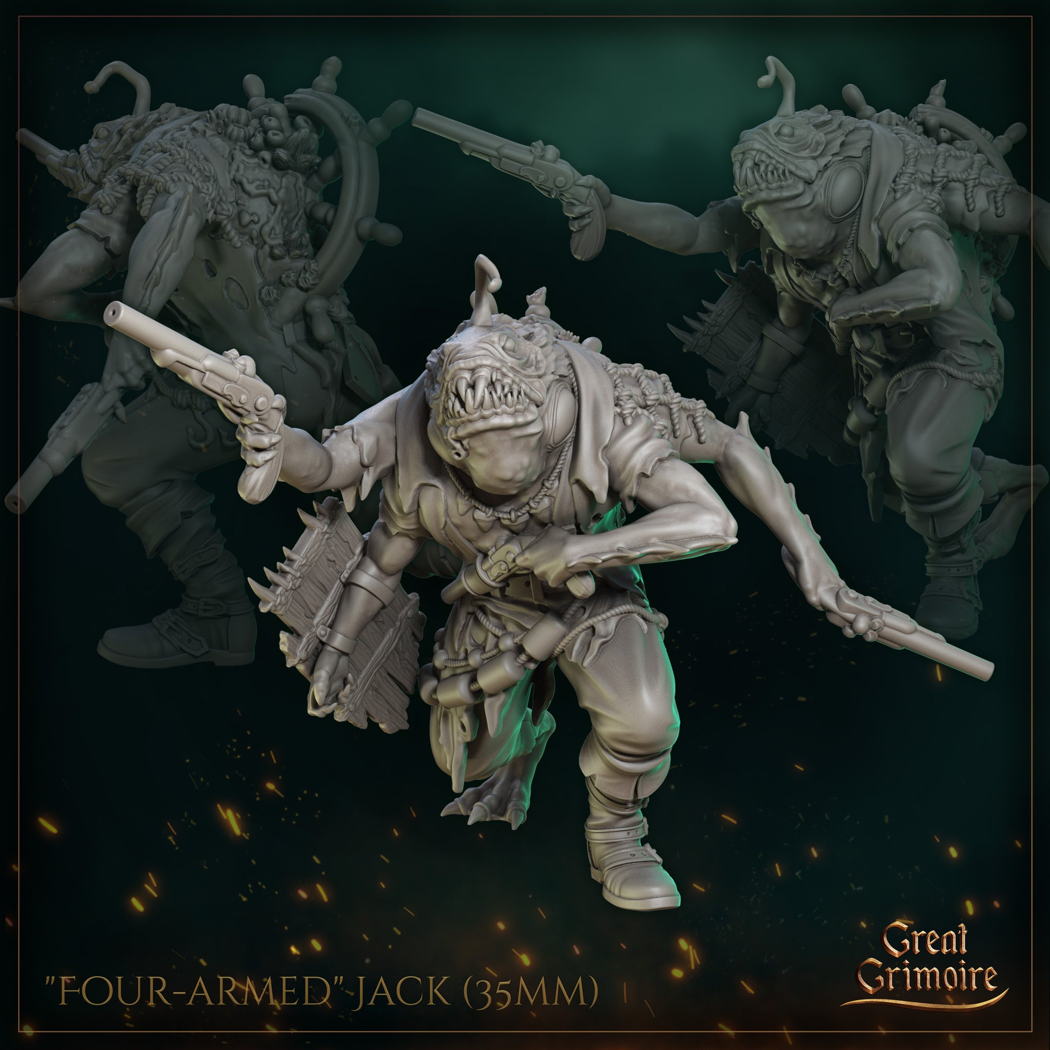 Four-Armed Jack Fishfolk by Great Grimoire