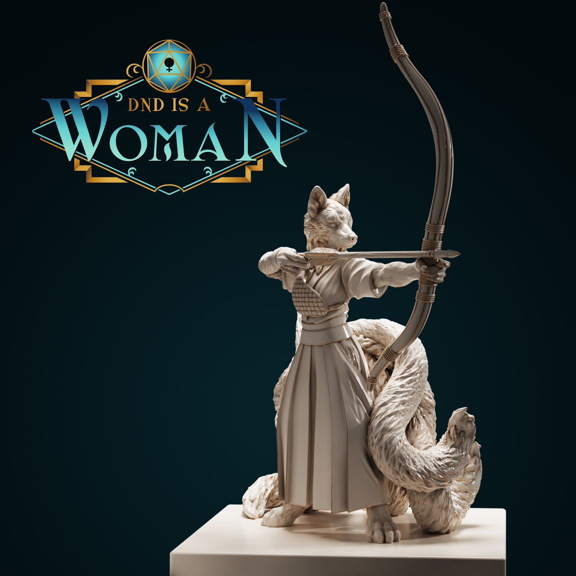 Kitsune Ranger Foxfolk (Kitsune) Ranger - Nana Miyako D&D Miniature by DnD Is A Woman ...
