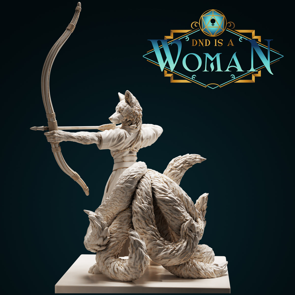 Kitsune Ranger Foxfolk (Kitsune) Ranger - Nana Miyako D&D Miniature by DnD Is A Woman ...