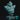 Digital render of the Gemstone Monstrosity display bust by Witchsong Miniatures — a large-scale unpainted resin bust depicting a rock-plated creature with fractured stone-shard skin, a low snarling face with deep-set eyes, and a dramatic crown of tall blade-like crystal formations erupting from the top of the head. The bust sits on a decorative riveted plinth. Rendered in teal-grey against a black background.