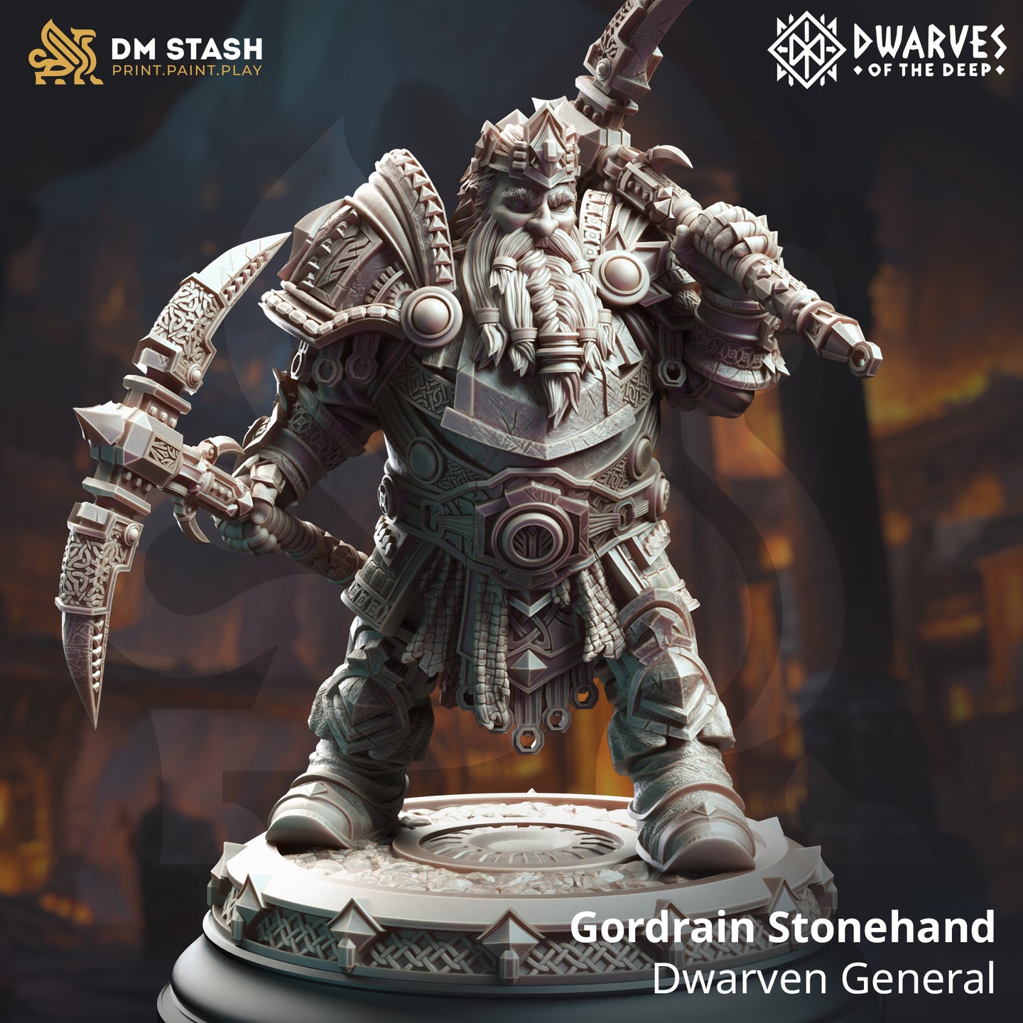 Dwarf General (Gordrain Stonehand) by DM Stash