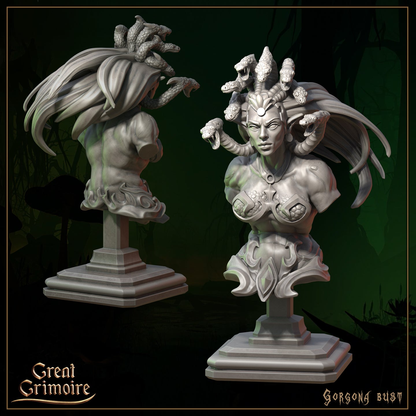 Gorgana Bust  by Great Grimoire