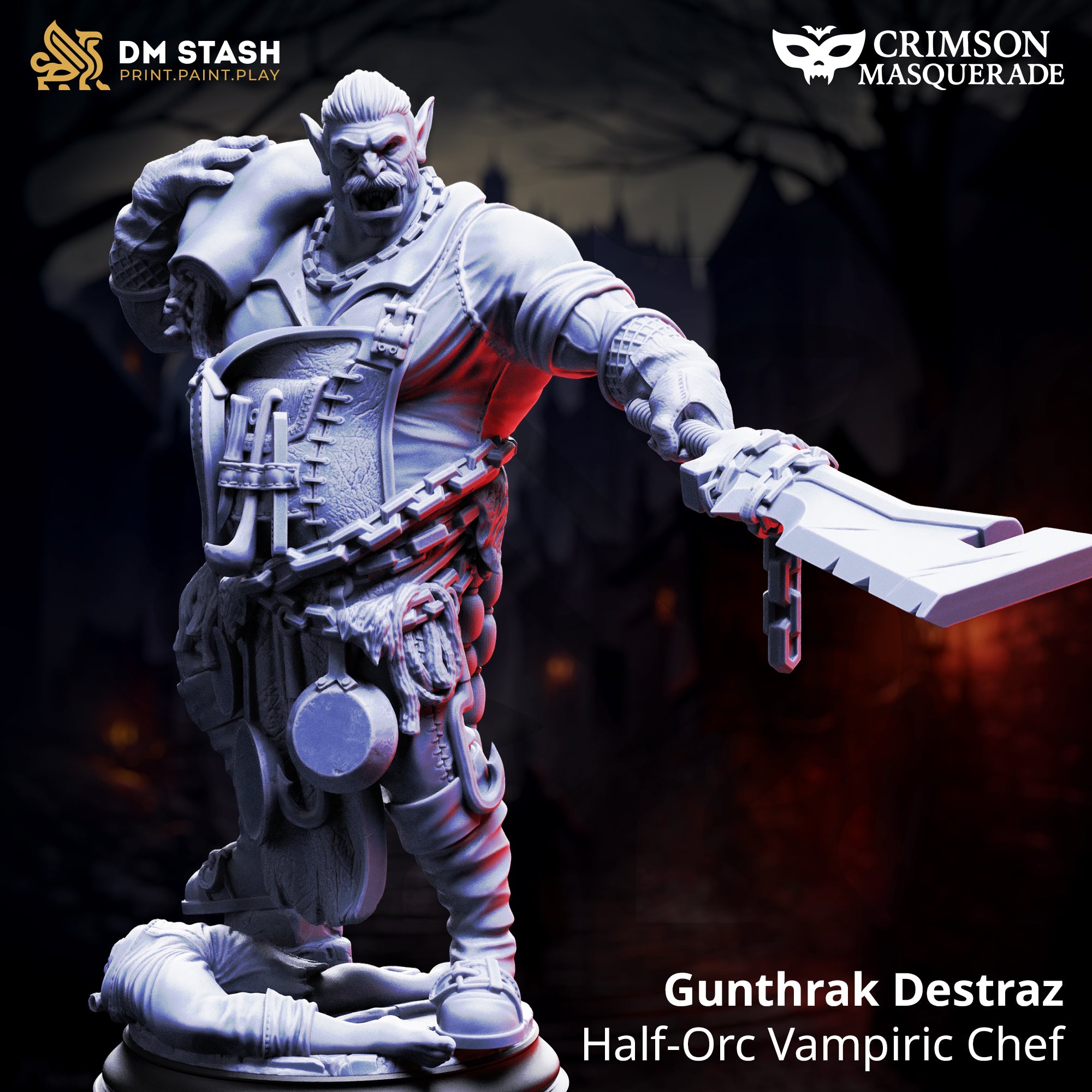 Half-Orc Vampiric Chef (Gunthrak Destraz) by DM Stash