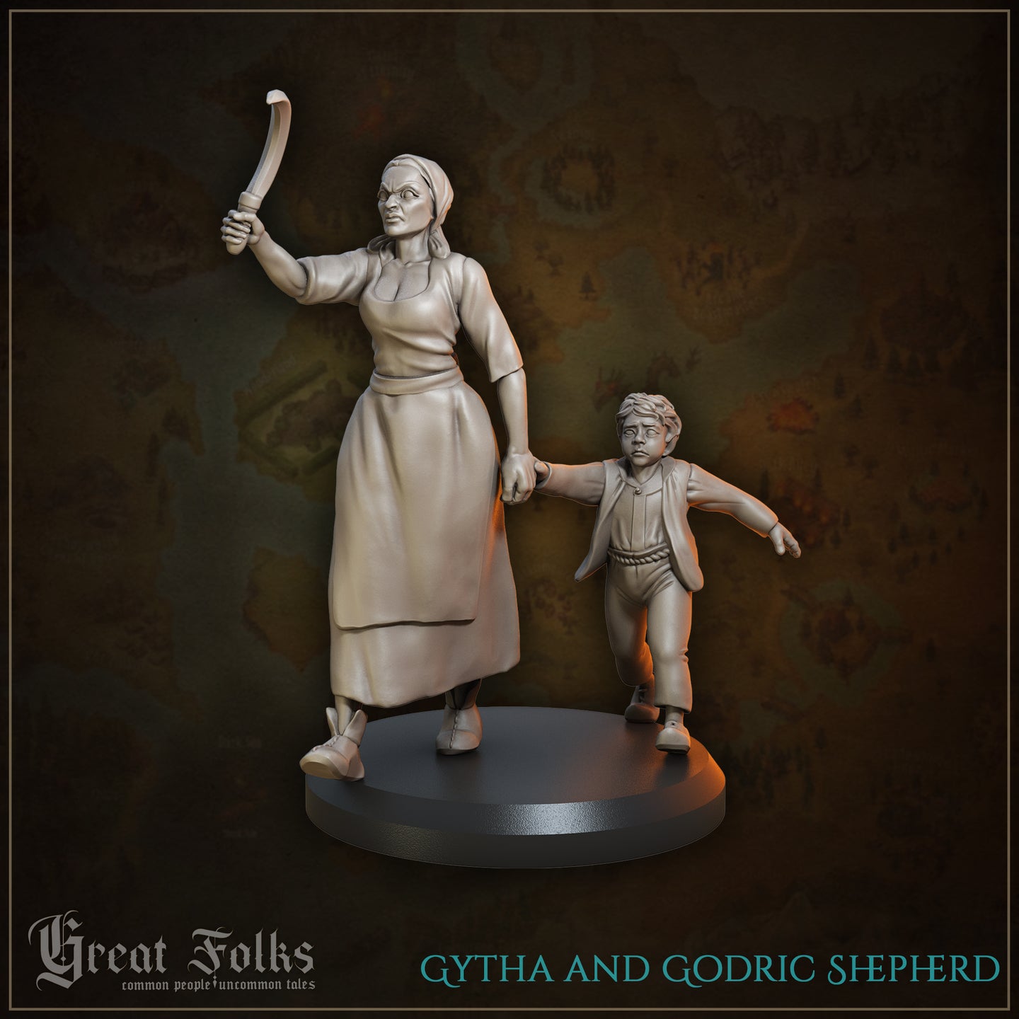 Gytha and Godric Shepherd by Great Grimoire