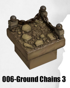 Haunted Graveyard Ground Chains 3 HG-006 by Dungeon Blocks