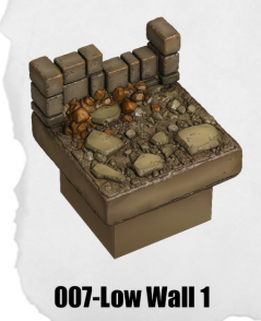 Haunted Graveyard Low Wall 1 HG-007 by Dungeon Blocks