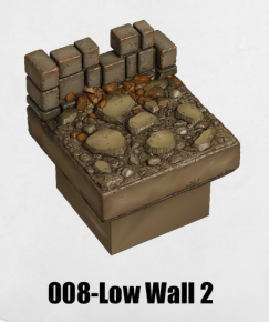 Haunted Graveyard Low Wall 2 HG-008 by Dungeon Blocks