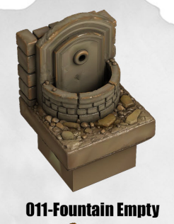 Haunted Graveyard Fountain Empty HG-011 by Dungeon Blocks