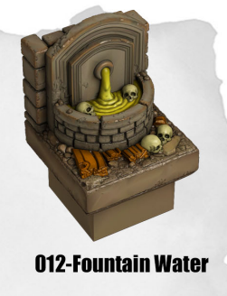 Haunted Graveyard Fountain Water HG-012 by Dungeon Blocks