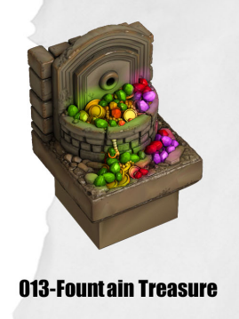 Haunted Graveyard Fountain Treasure HG-013 by Dungeon Blocks
