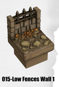 Haunted Graveyard Low Fences Wall 1 HG-015 by Dungeon Blocks
