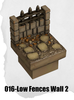Haunted Graveyard Low Fences Wall 2 HG-016 by Dungeon Blocks