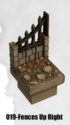 Haunted Graveyard Fences Up Right HG-019 by Dungeon Blocks