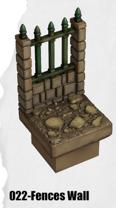 Haunted Graveyard Fences Wall HG-022 by Dungeon Blocks