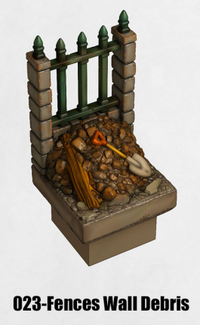Haunted Graveyard Fences Wall Debris HG-023 by Dungeon Blocks