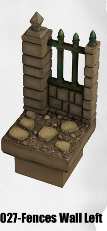 Haunted Graveyard Fences Wall Left HG-027 by Dungeon Blocks