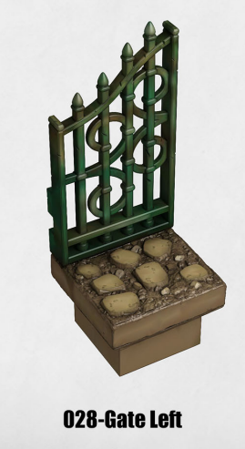 Haunted Graveyard Gate Left HG-028 by Dungeon Blocks