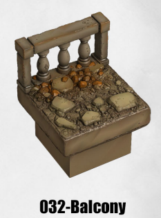 Haunted Graveyard Balcony HG-032 by Dungeon Blocks