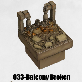 Haunted Graveyard Balcony Broken HG-033 by Dungeon Blocks