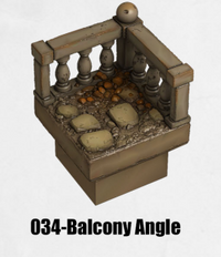 Haunted Graveyard Balcony Angle HG-034 by Dungeon Blocks