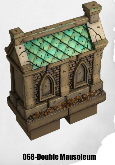 Haunted Graveyard Double Mausoleum HG-068 by Dungeon Blocks