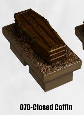 Haunted Graveyard Closed Coffin HG-070 by Dungeon Blocks